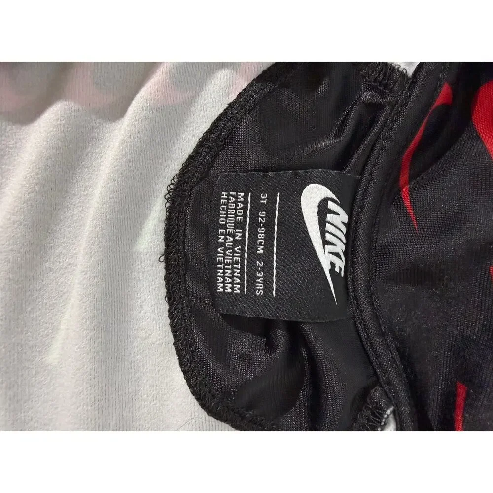 Nike Toddler Boys 3T Black Multicolor Swoosh Full-Zip Track Jacket